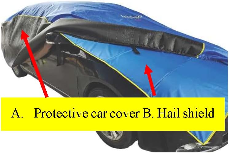 Efficient Hail Shield car Cover for Sedan/SUV Against 99% Hails (up to golfball size) Setup in 3 min