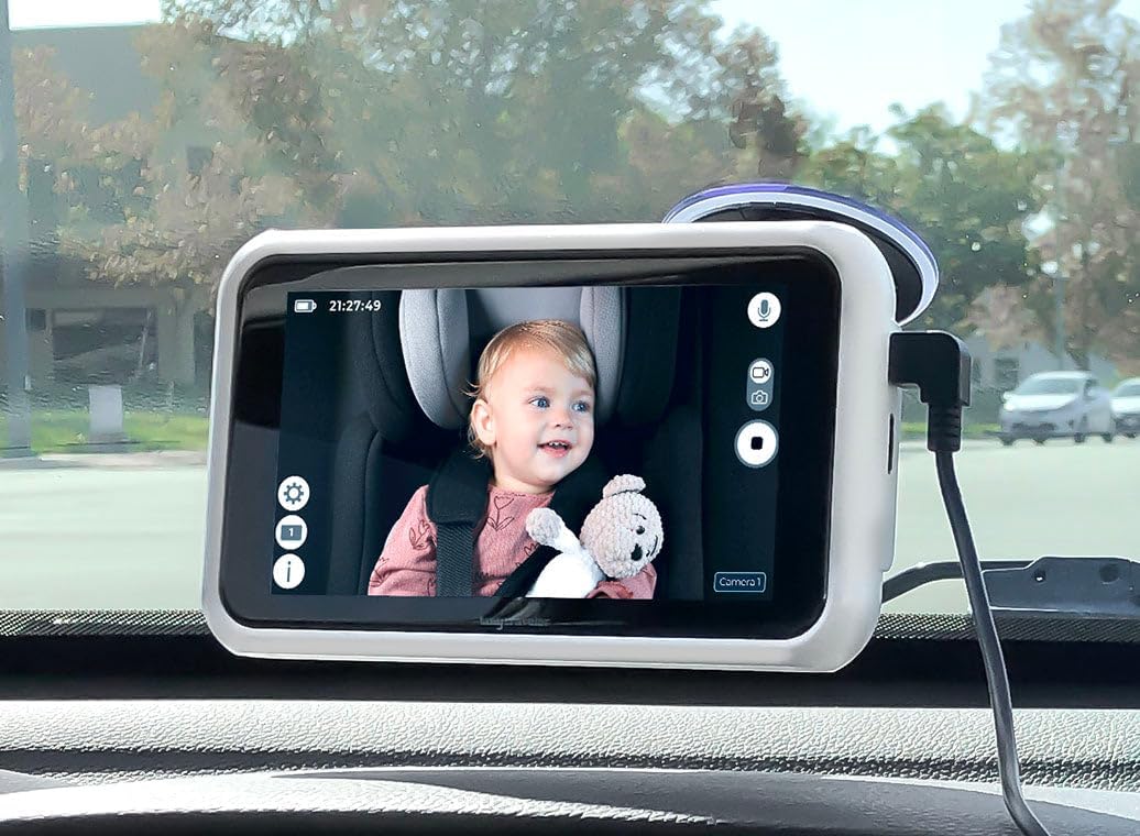 Traveling Baby Monitor - Tiny Wireless Basic Kit (TT002PBB) with Power Bank - Wireless Baby Car Monitor Camera, 8 Hours Power Bank, Night Vision,