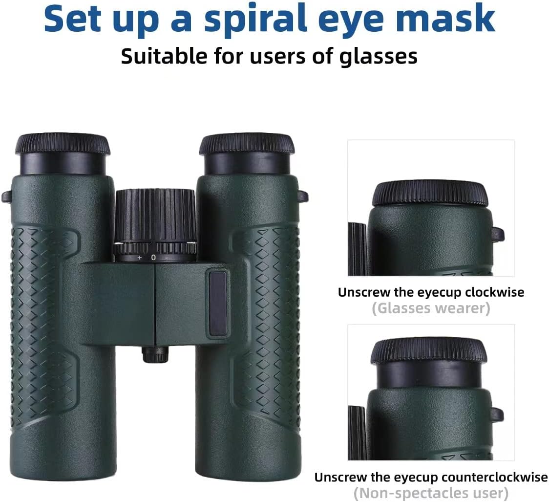 nako. Optics K1 HD 8x33 Binoculars with BAK4 Prism and FMC Lens, Nitrogen-Filled Waterproof Binoculars for Bird Watching Traveling Hunting Outdoors