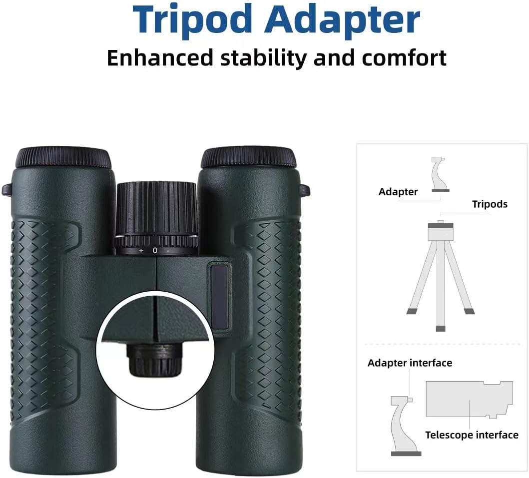 nako. Optics K1 HD 8x33 Binoculars with BAK4 Prism and FMC Lens, Nitrogen-Filled Waterproof Binoculars for Bird Watching Traveling Hunting Outdoors