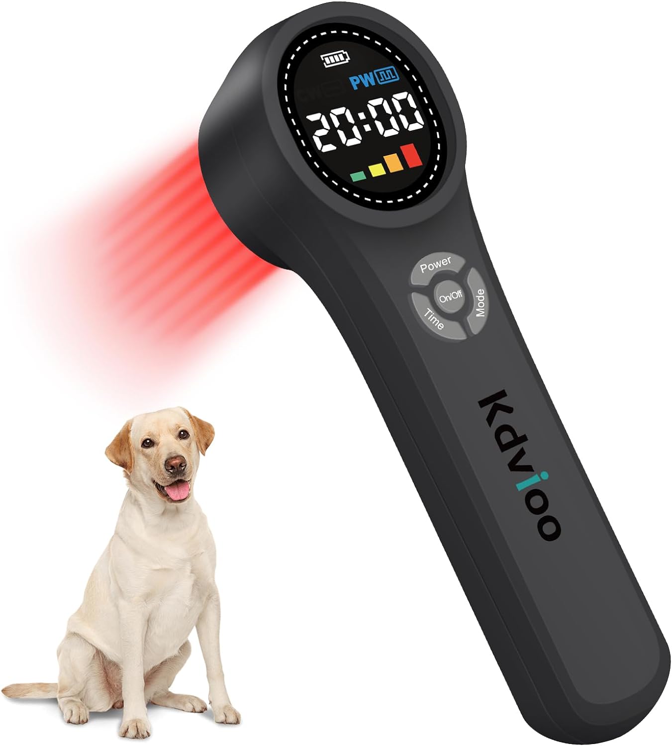 Kdvioo Cold Laser Therapy for Dogs,Red Light Therapy Devices,16x660nm+4x810nm+4x980nm,Infrared Red Light Therapy Machine for Dogs Cats Muscle and Joint Pain Relief,Handheld Infrared Light for Pet/Vet