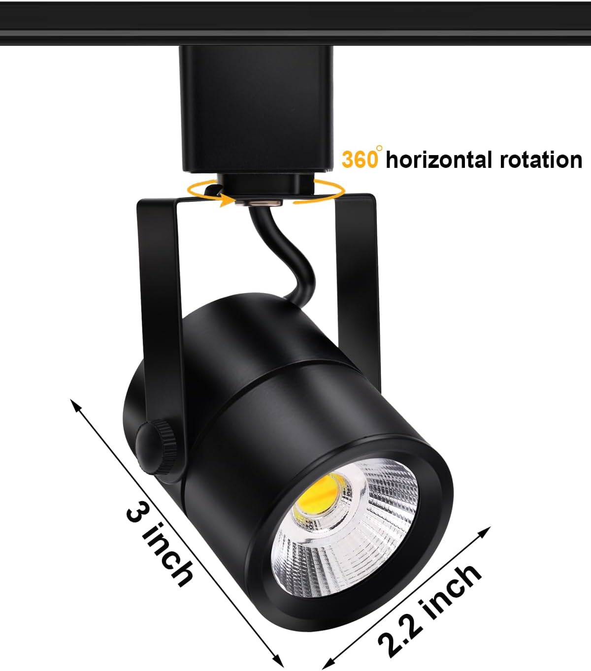 Motrackcao LED Track Lighting Heads,2700K-6500K Stepless Dimming H Type Track Light Heads Dimmable Rail Ceiling Spotli