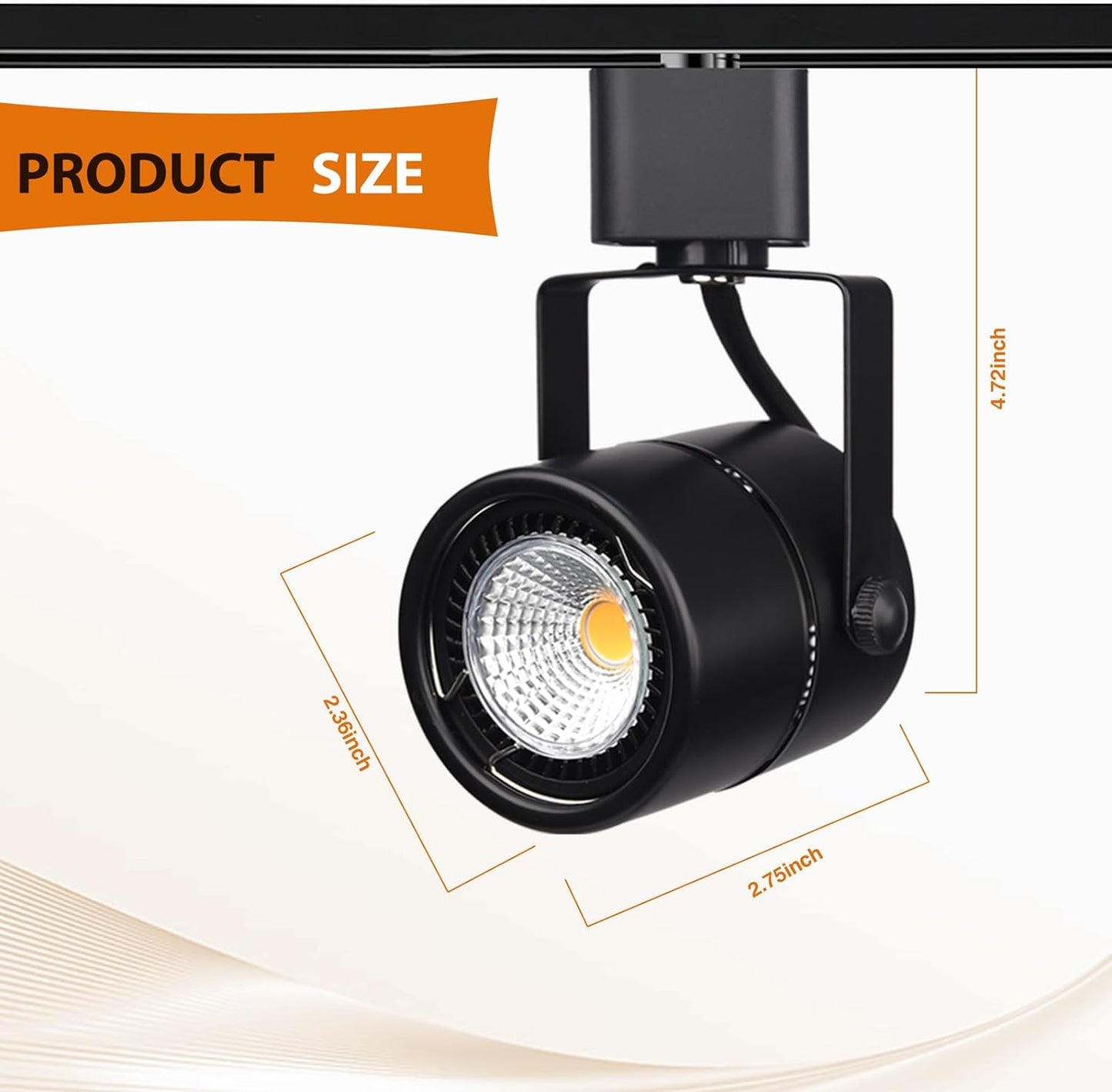 7.5W LED, H Type Track Lighting Heads, Dimmable Bright 5500K Cool White, Flicker Free 24 count