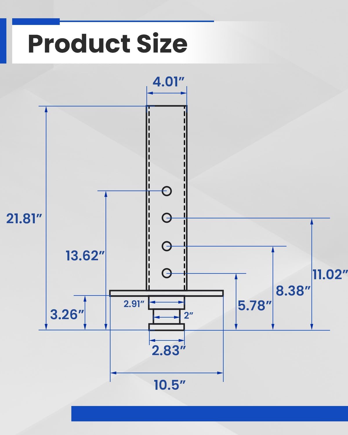 Mepareri 5th Wheel to Gooseneck Adapter Fit for Semi-Tractor with 4&#34; Round Tube