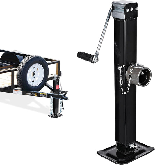 FZZD 8000 lbs Swivel Trailer Jack, Weld-On Pipe Mount Tongue Jack,28.6&#34; Vertical Travel, Adjustable Drop Leg, for Utility Trailer, Yacht Trailer,