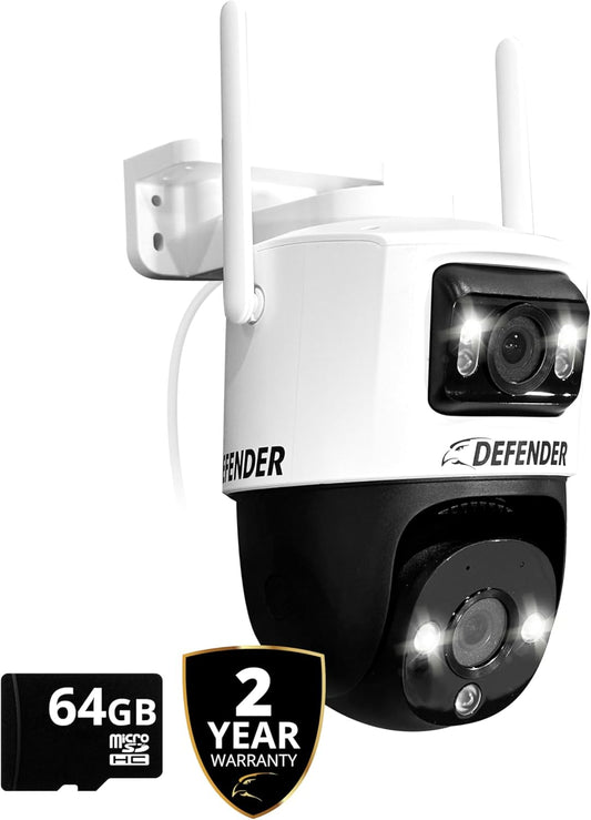 AI Powered Guard Pro 3K Plus Dual Lens PTZ WiFi 6, Plug & Play Security Camera, Human/Vehicle Detection, AI Auto-Trackin