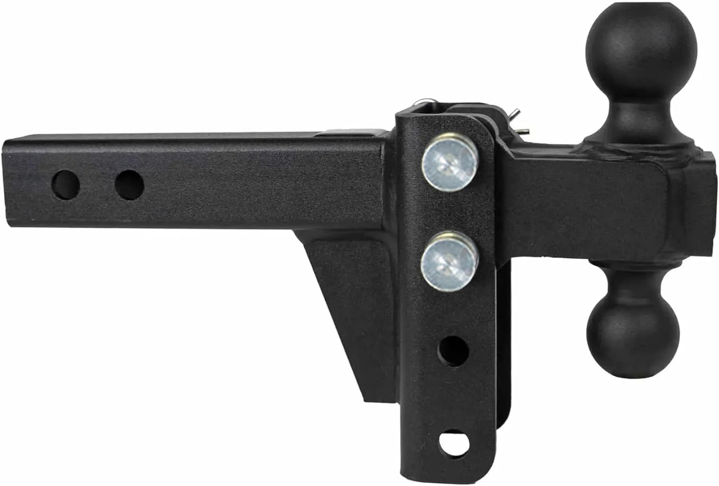 BulletProof Hitches 2.0&#34; Adjustable Medium Duty (14,000lb Rating) 2&#34; Drop/Rise Trailer Hitch with 2&#34; and 2 5/16&#34; Dual Ball (Black