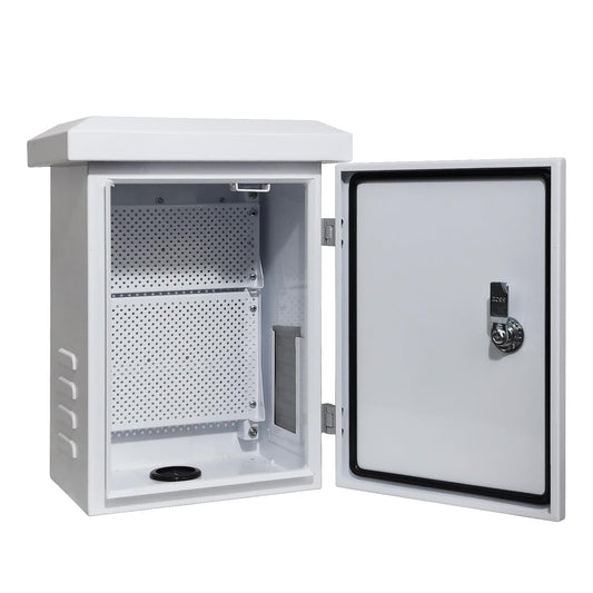 Outdoor Electrical Enclosure Vented Box - 11.8 * 15.7 * 7.9&#34; Universal IP Weatherproof Enclosure Equipment Box,Galvanized