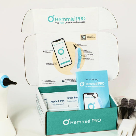Remmie PRO Ear Scope Otoscope with Light Camera for iPhone and Android, FDA Registered and Recommended by Pediatric, Wireless Digital Connection