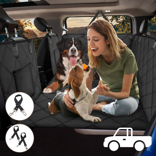 Truck Back Seat Extender for Dogs, Truck Dog Car Seat Cover for Back Seat Supports 400lbs, Hard Bottom Dog Seat Cover