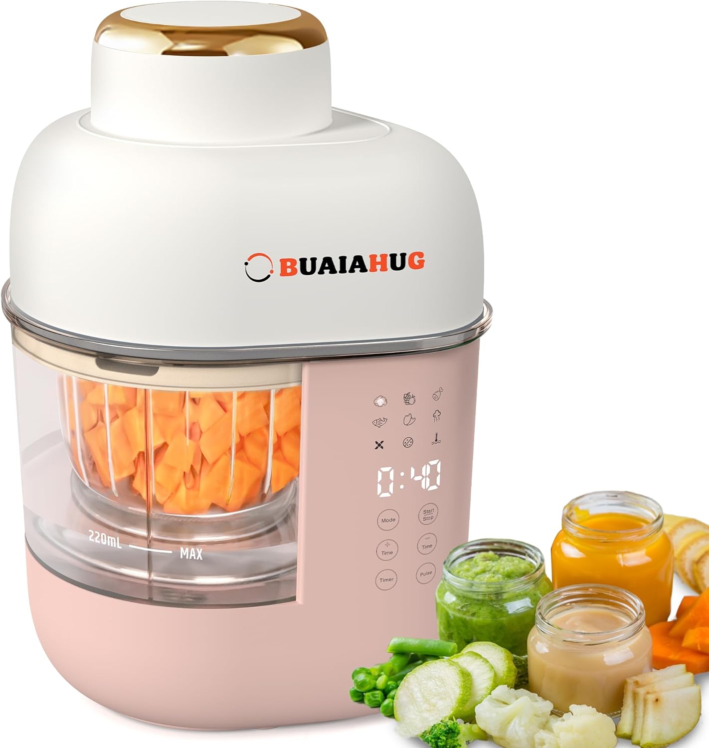 Baby Food Maker,10 in 1 Baby Food Processor Puree Machine, Steamer, Blender, Cooker, Masher, Puree, Keep Warm and Timer,Dishwasher Safe, Touch Screen