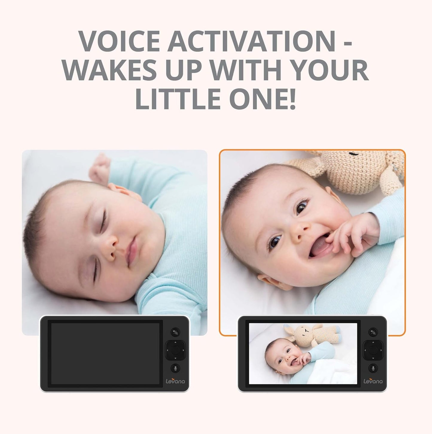 Video Baby Monitor No Wifi, 2 720P HD PTZ Cameras & 5 720P HD Monitor, 22 Hours Battery Life, Up to 1000ft. Range, Premium Carrying Case, Two Way