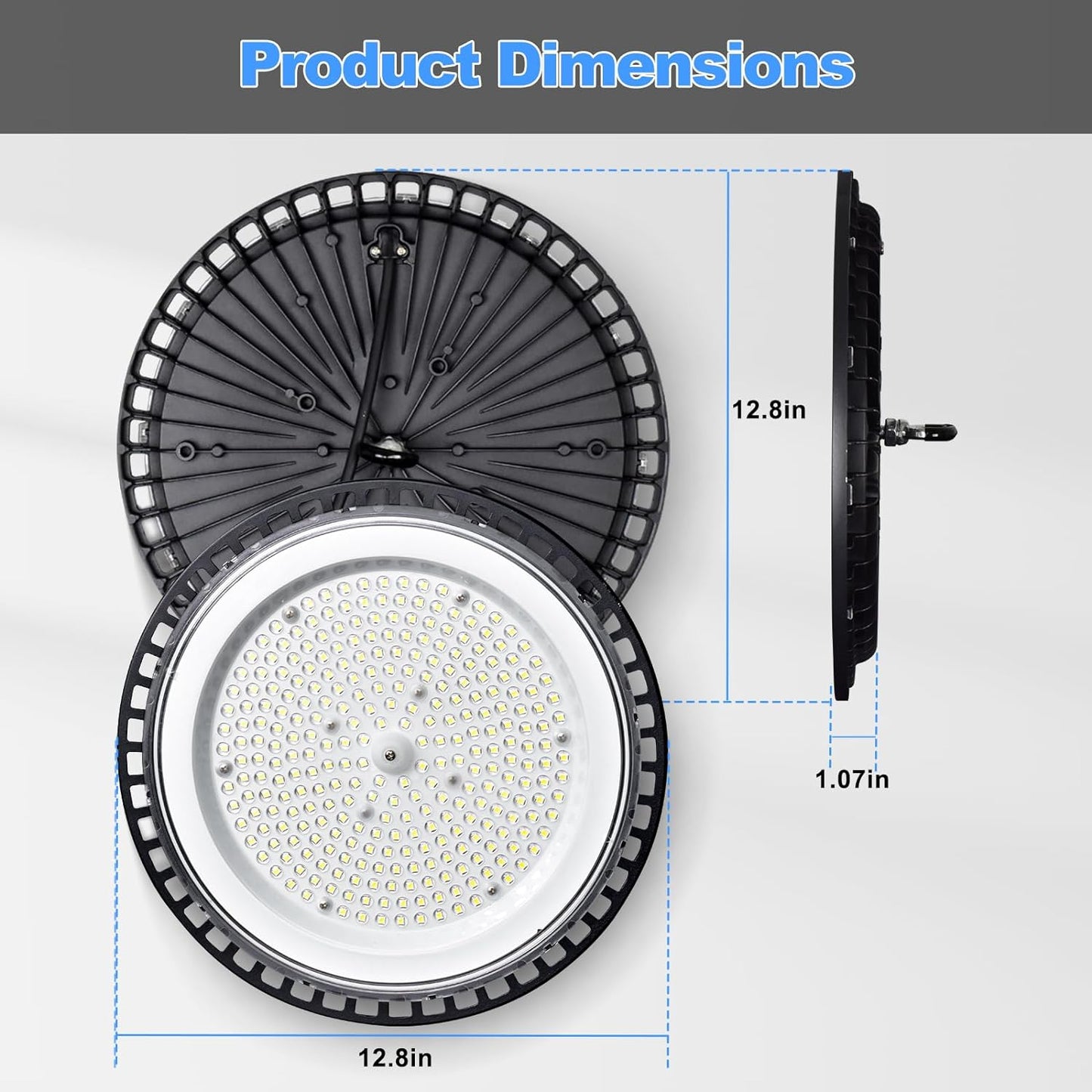 ONLYLUX LED High Bay Light 200w, LED Garage Lightsing, LED Shop Lights 5000K Daylight 30000LM 6 Pack, UFO LED Highbay Lights with US Plug, IP65