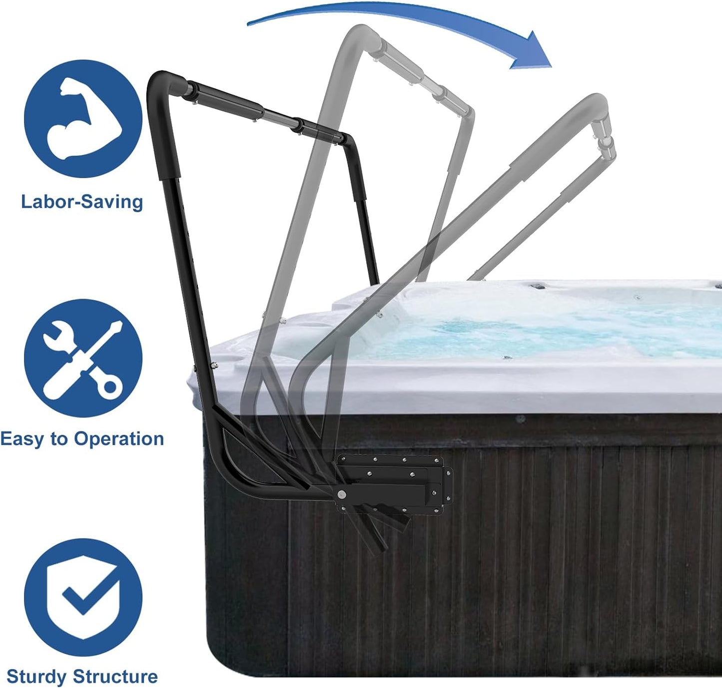 Adjustable Hot Tub/Spa Cover Lifter, Fit for Most Spa/'Hot Tubs