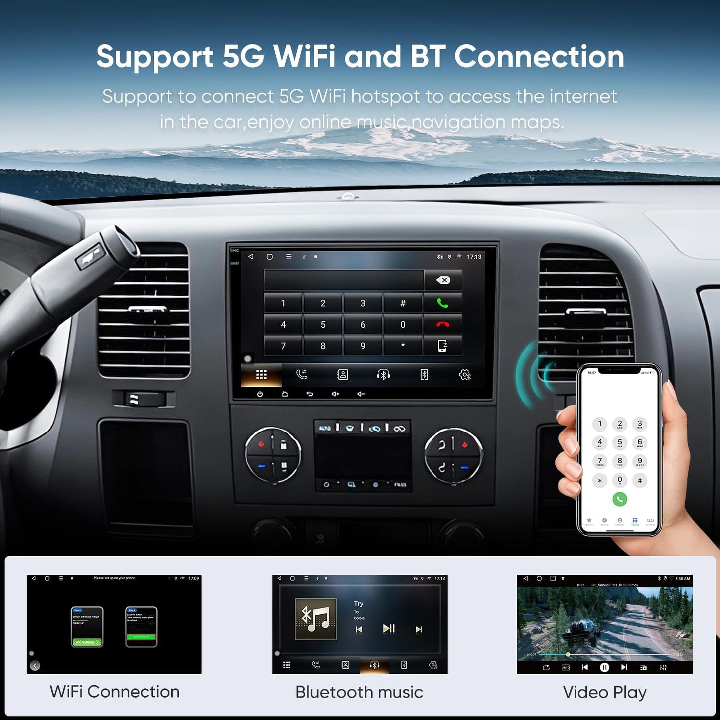 8 Inch 5G WiFi Car Stereo Radio Navigation for Chevrolet Chevy Silverado/GMC Sierra Yukon/Buick Enclave 1280 * 720 Resolutio