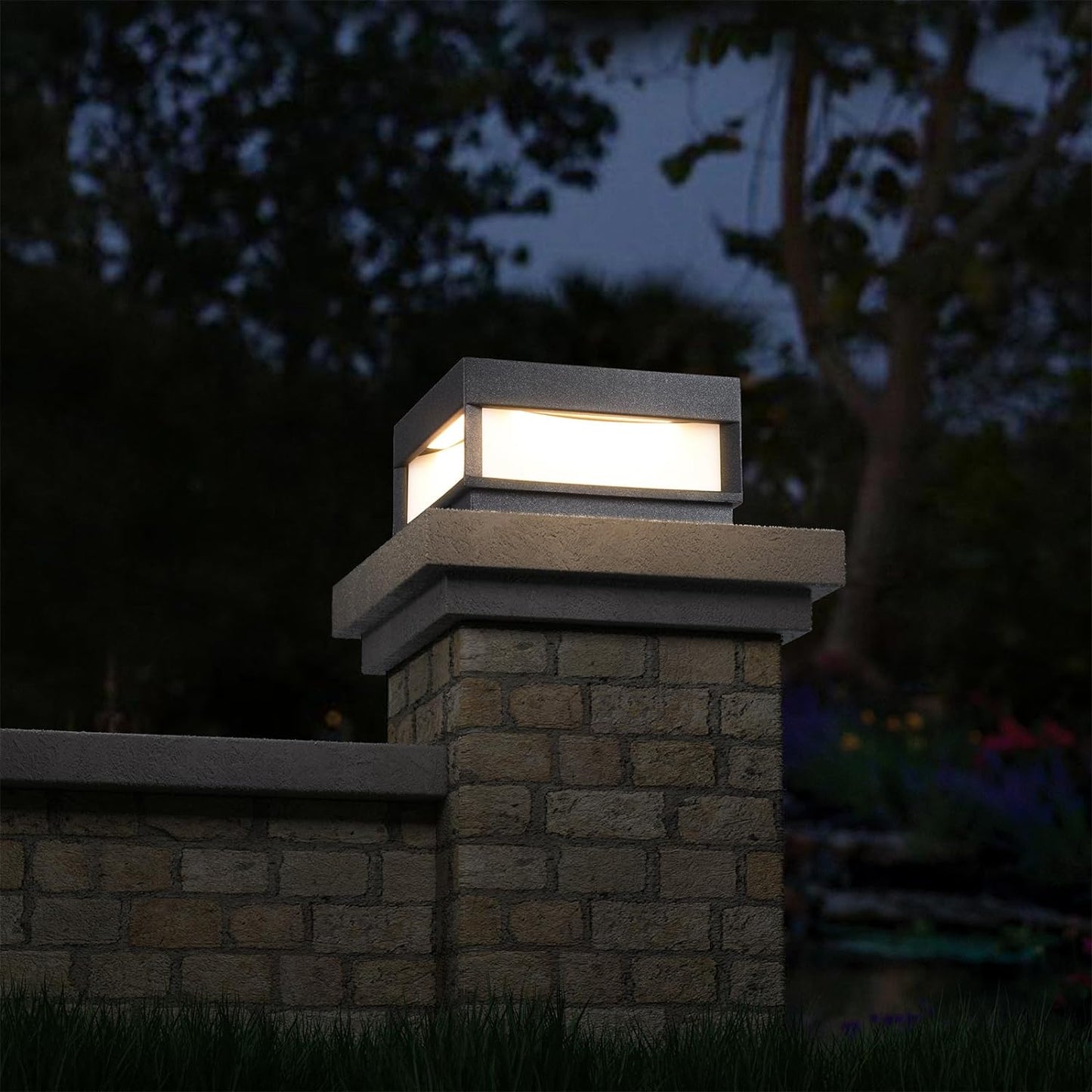 MVBT Outdoor Modern Post Light, Upgraded High Voltage Wired LED Fence Deck Column Cap Lamp IP65 Waterproof Lantern 300