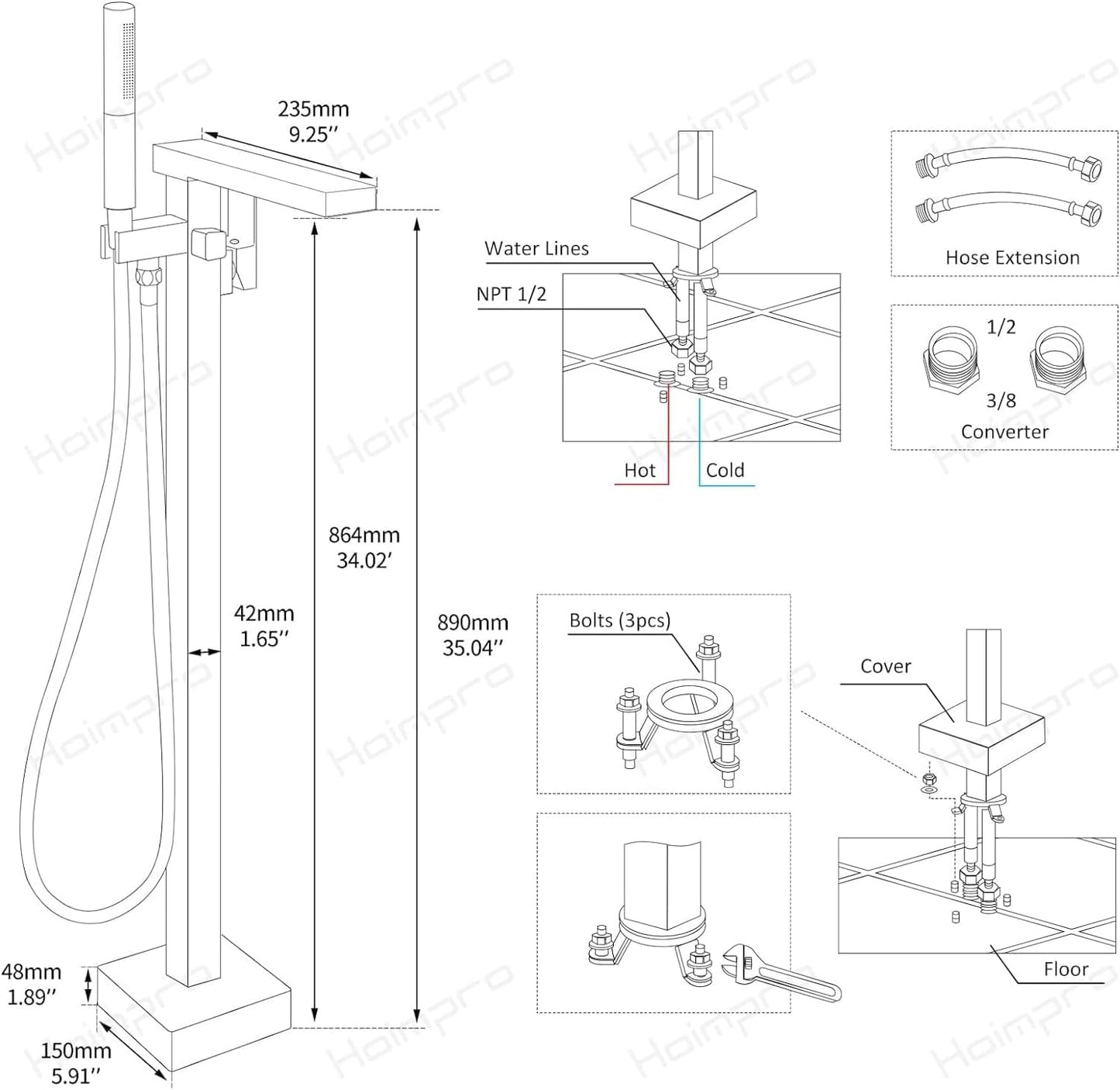 Freestanding Bathtub Faucet