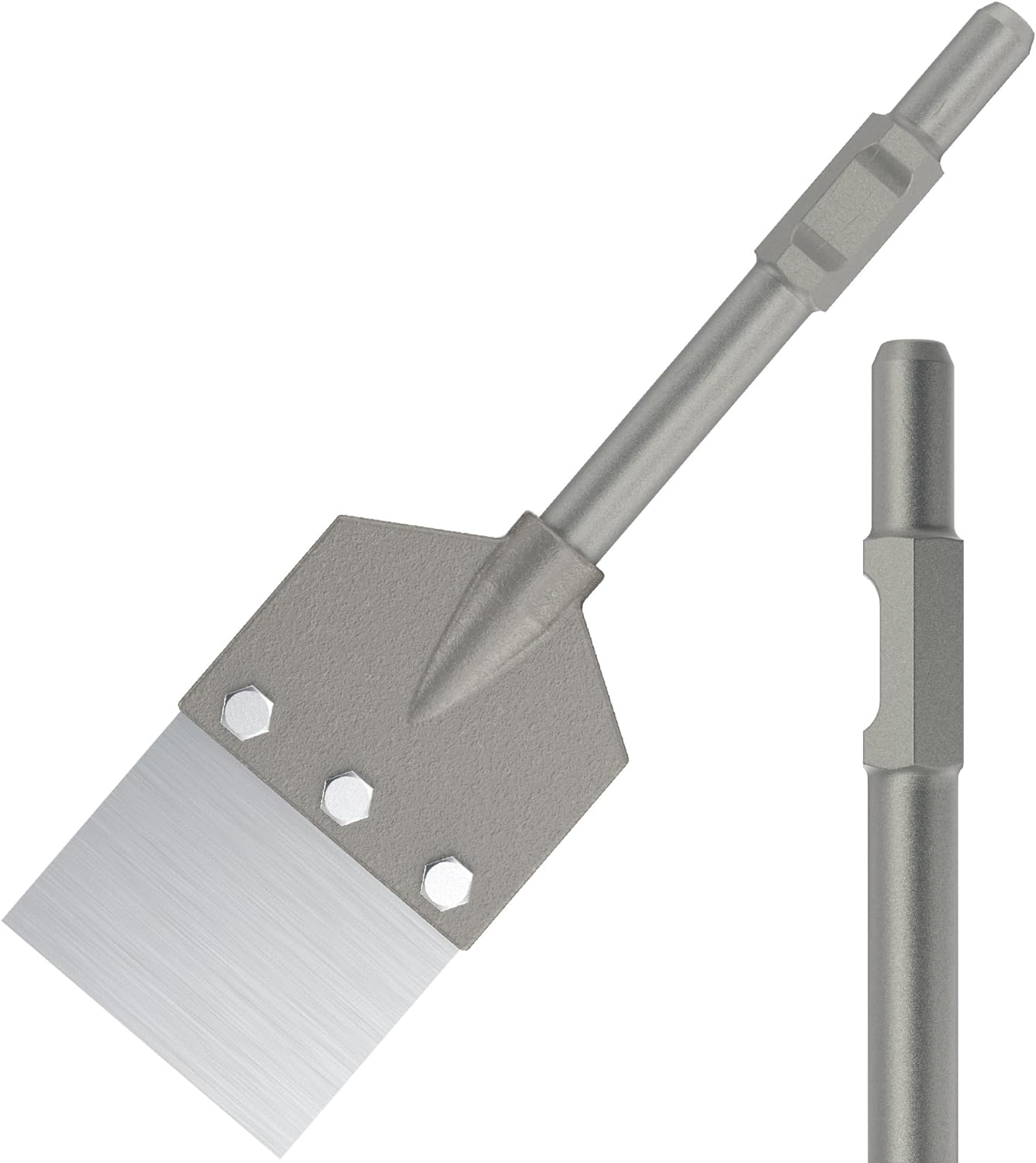 Heavy-Duty Floor Scraper System Chisel/Scraper, Demo Bit fits Demolition Hammer (Demolition Hammer NOT included)