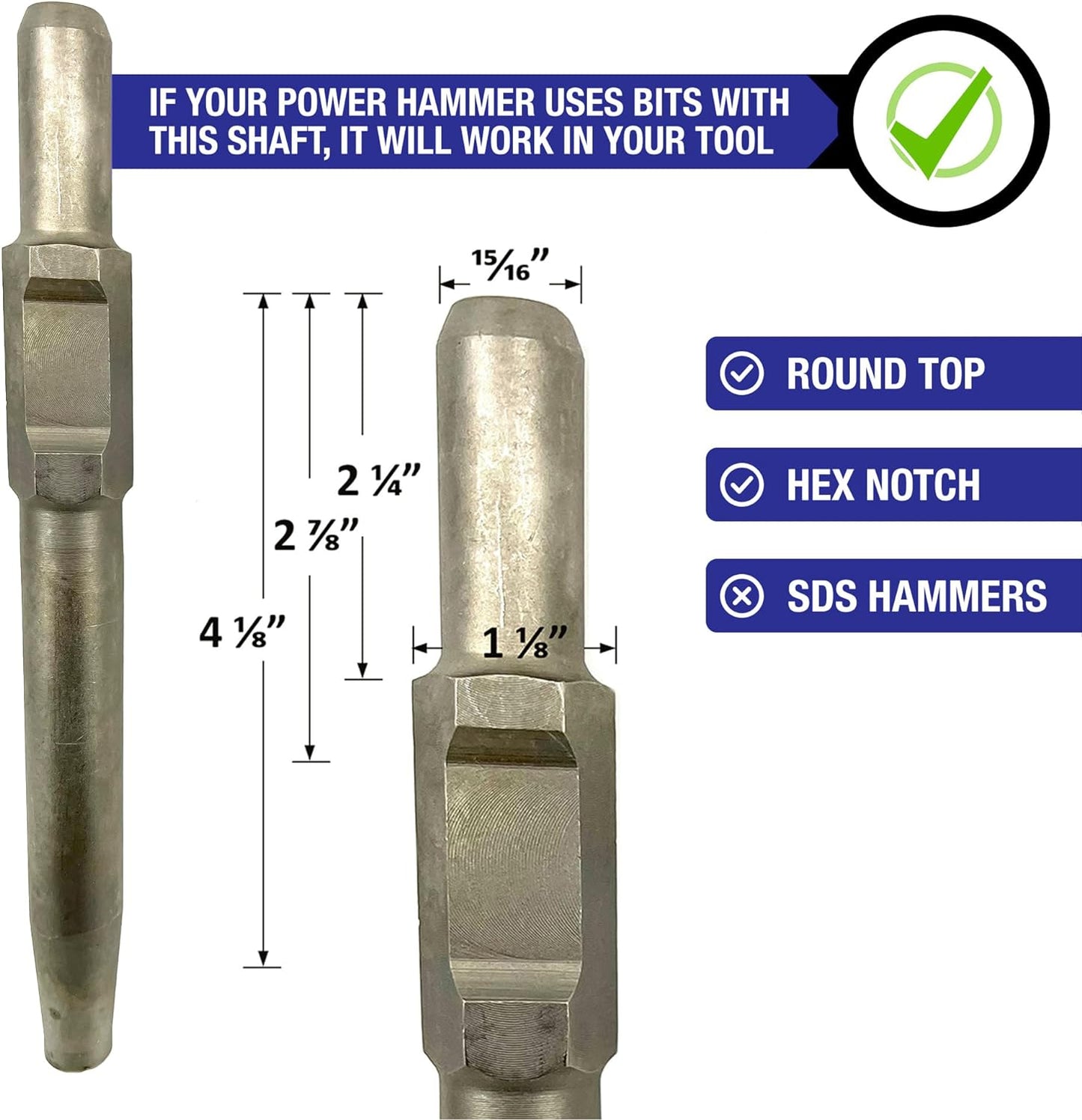 Heavy-Duty Floor Scraper System Chisel/Scraper, Demo Bit fits Demolition Hammer (Demolition Hammer NOT included)