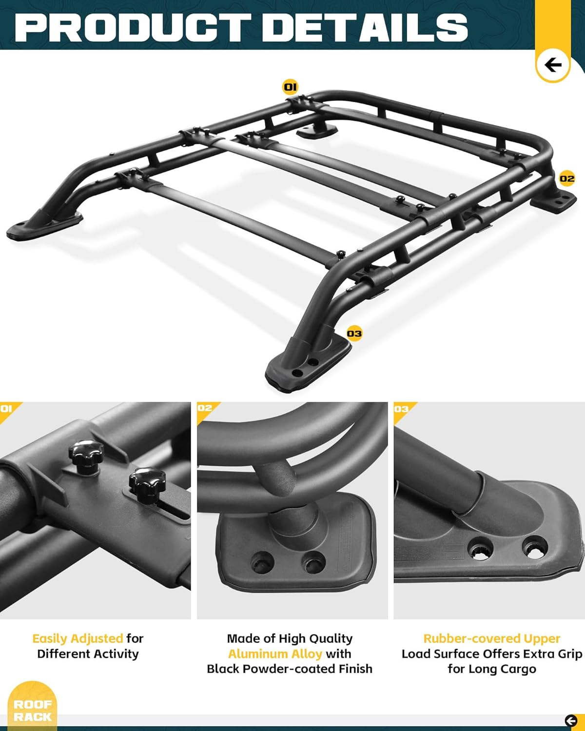 Trumgeta Heavy Duty Roof Rack Basket Fit for Toyota 4Runner 2010-2024 Cargo Carrier 350lbs Capacity Rooftop Luggage Rack Cargo Carrier Extra Bar for