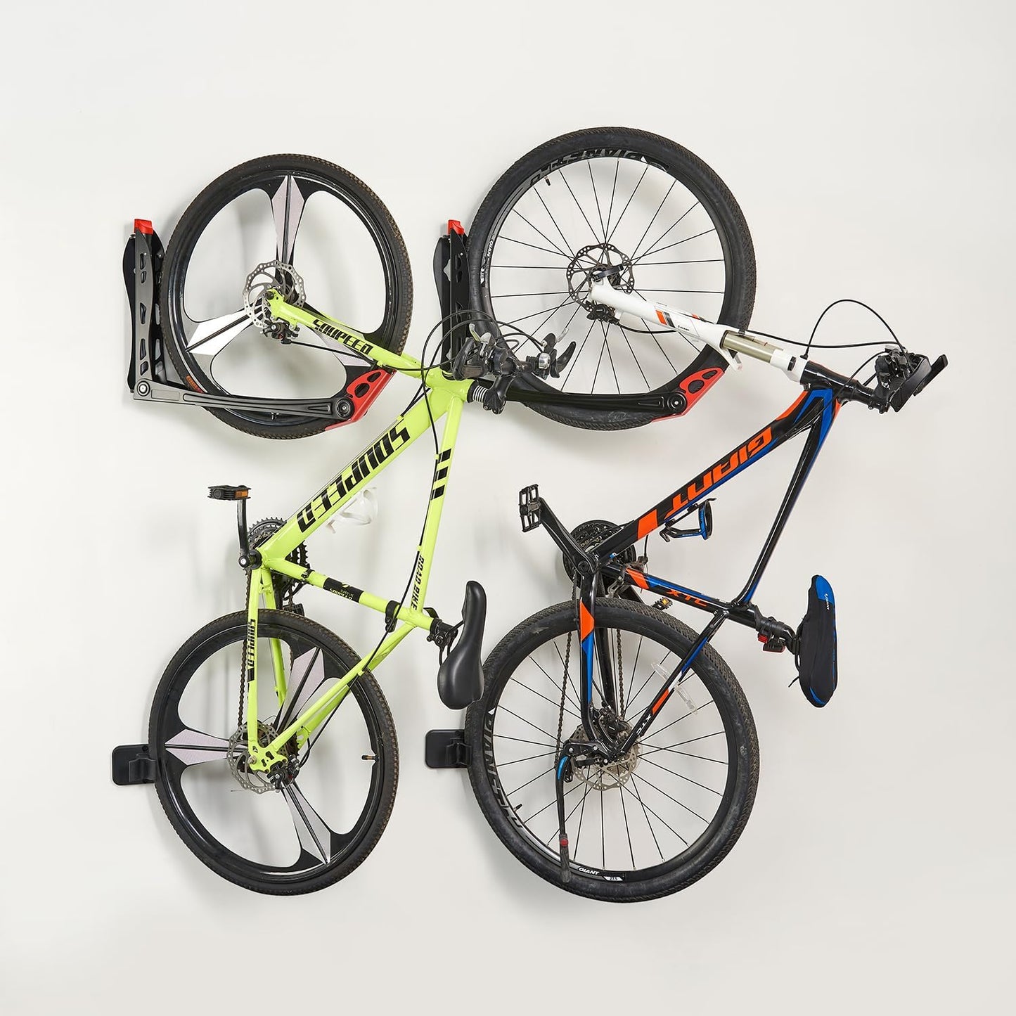 Bike Racks, No Lifting, Wall Mounted Bike Storage with Swivel, 4 Pack