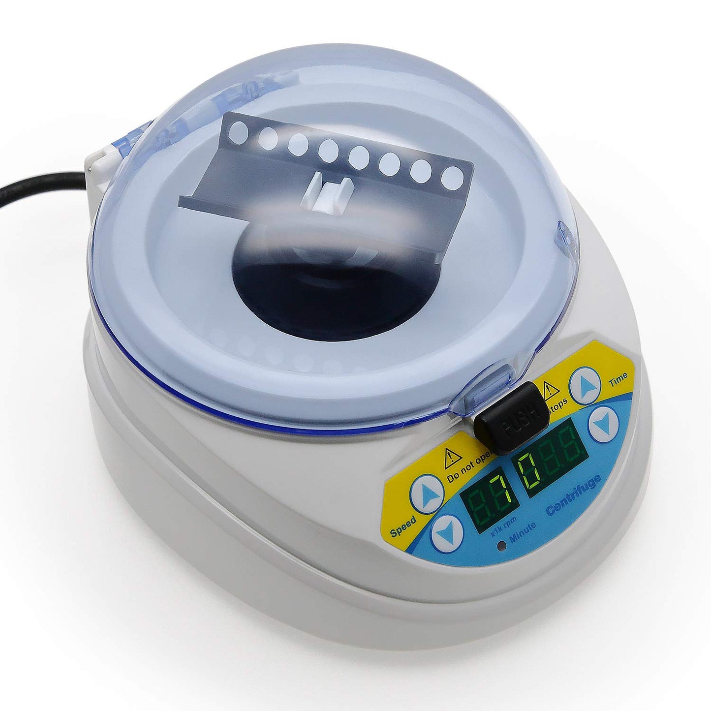 AMTAST 110V 60Hz Mini Centrifuge 10,000 RPM Adjustable Includes 8-Place Micro Tube Rotor and 16-Place PCR Strip Rotor Mini Desktop Centrifuge