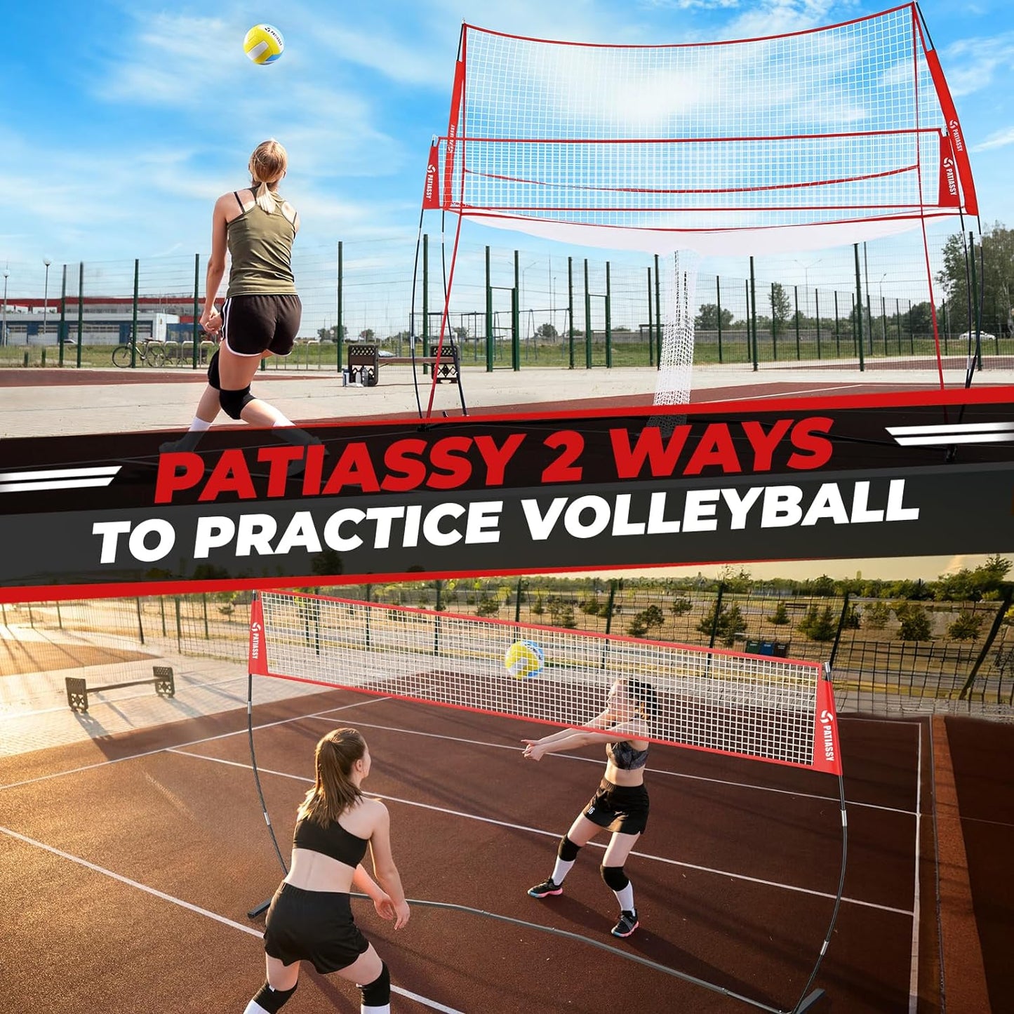 Volleyball Training Equipment Practice Net for Indoor/Outdoor
