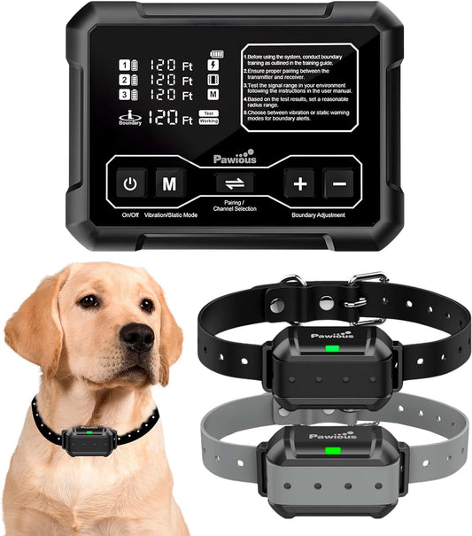 Wireless Dog Fence - High Precision Containment System for Up to 1 Acre, Indoor & Outdoor, Medium to Large Dogs