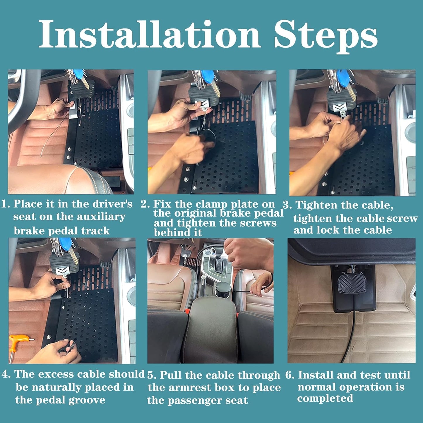 Loveso Passenger Controls Brake Pedal Assist Device - New Driver Learn to Drive a Car Training Brake Student Driver Instructor Pass