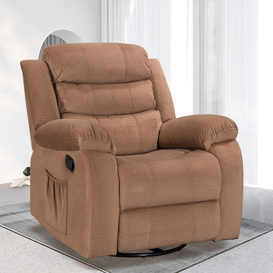 Swivel Rocker Recliner,Rocker Recliner Chair for Adults,Oversized Chair with Upholstery and Backrest, Comfy Reclining Single Sofa for Living Room