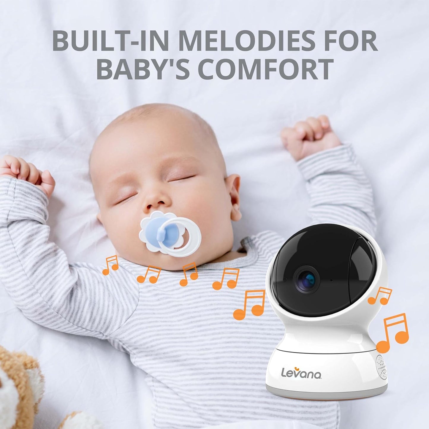 Video Baby Monitor No Wifi, 2 720P HD PTZ Cameras & 5 720P HD Monitor, 22 Hours Battery Life, Up to 1000ft. Range, Premium Carrying Case, Two Way