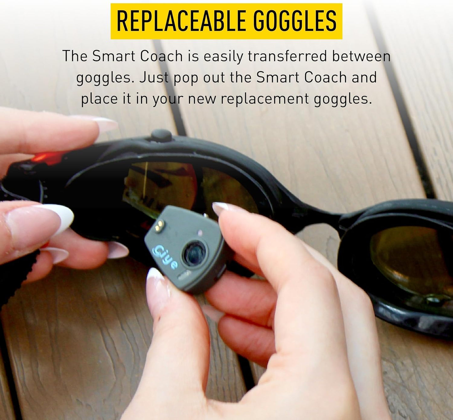 Smart Goggle Max Kit - Real-Time Feedback - Anti-fog No Leak Design for Serious Swimmers