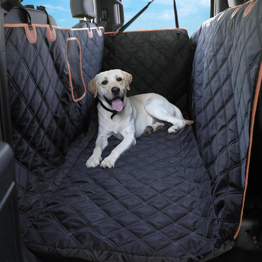 Dog Floor Hammock Cover for Crew Cab Truck with Filp Up Rear Seats, Cover both Doors, Dog Hammock for Truck, Scratch Proof, Truck Back Seat Cover for dogs, 100%Waterproof and Machine Wa