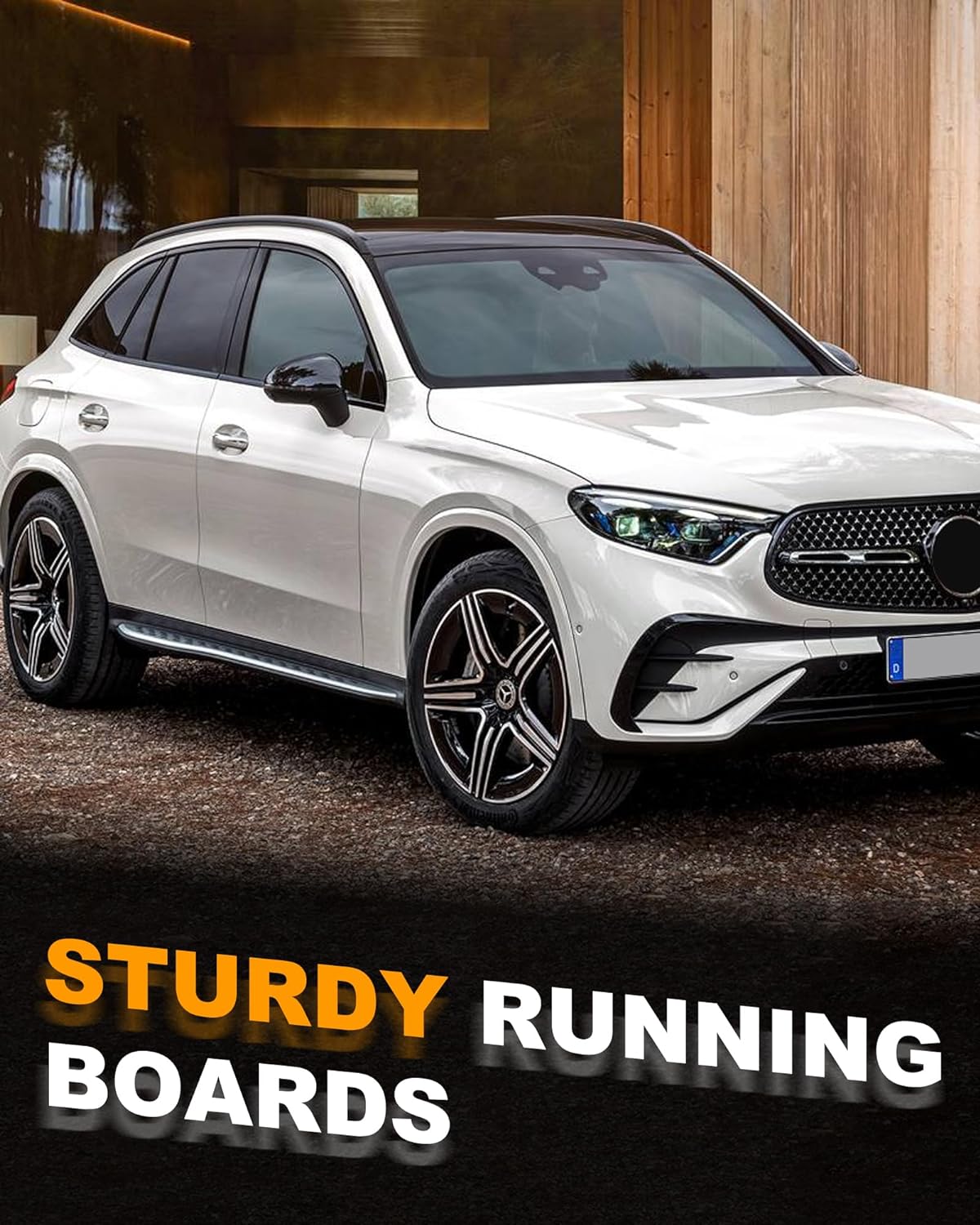 Snailfly Running Boards Fit for 2023 2024 Mercedes Benz GLC 300 & GLC 300 Coupe Side Steps, 600 LBS Load Capacity, No Drilling