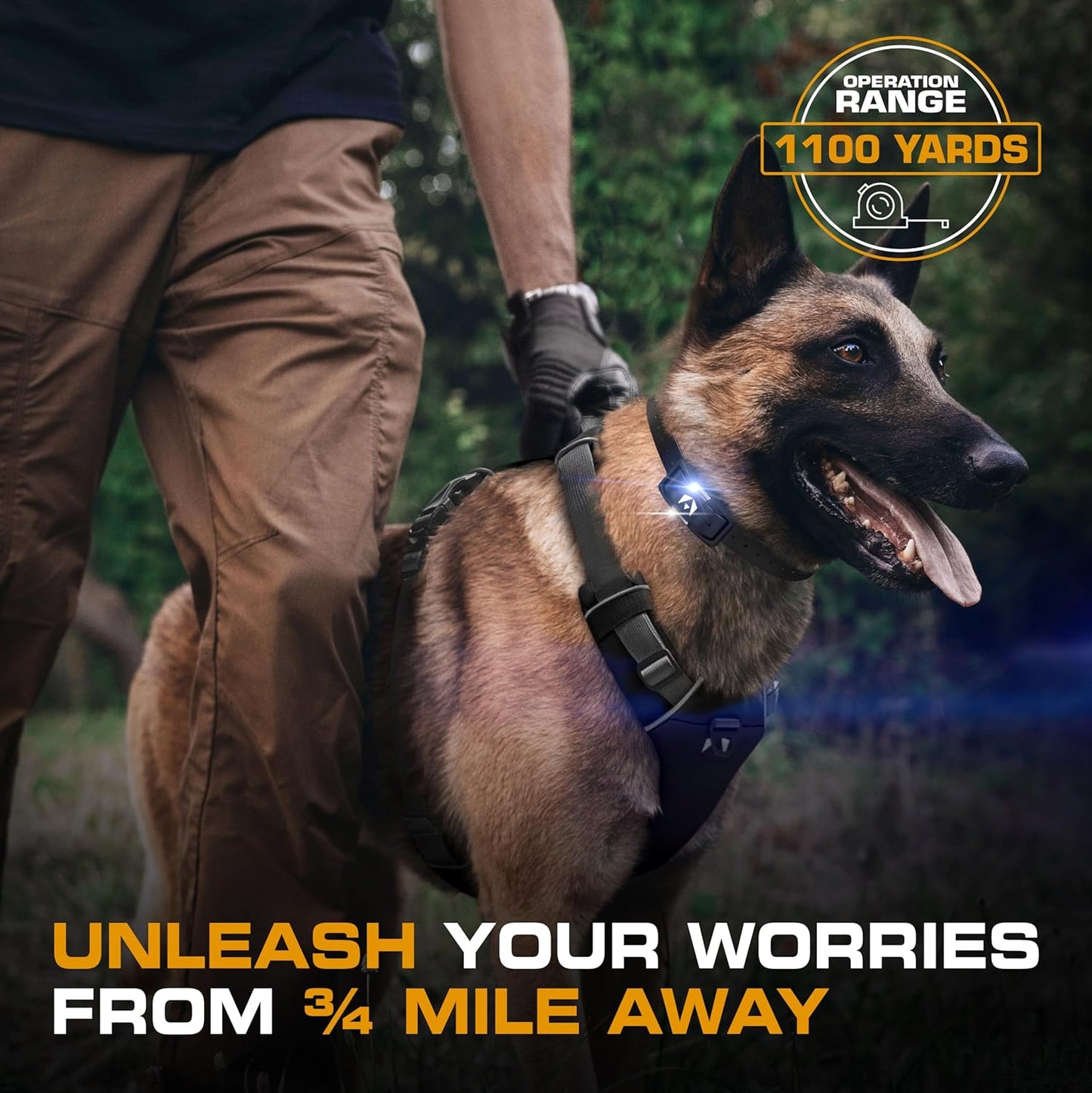 INVIROX Dog Shock Collars [Ultra K9 X2] 124 Training Levels, 4 Powerful Modes with Night-Light and  Mile Range 100% Safe Dog Training Collar System