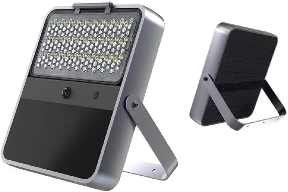 Brighticonic Solar Sign Light LED Floodlight Waterproof IP65, Adjustable All in One, Solar Powered Driveway Lights 12W 1500 Lumens, for Gymn, Stadium, Courtyard, Dri