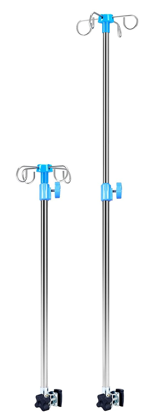 IV Poles for Wheelchair Infusion Stands, Reinforced Stainless Steel, IV Stand Wheelchair Accessory Bracket, 4 Reinforced Hoo