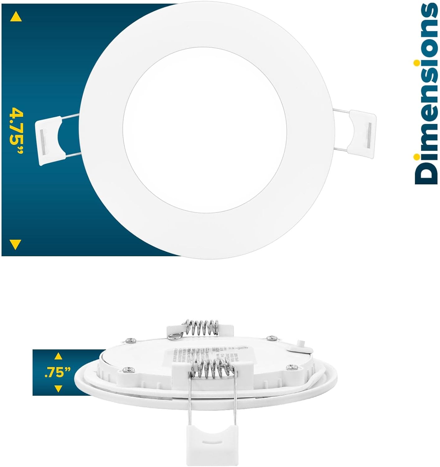 SUNPERIAN 12-Pack 4 Inch Ultra-Thin LED Recessed Lighting with Junction Box, 5 Color Options 2700K/3000K/3500K/4000K/5000K, 10W, 750 Lumens, Dimmable Wafer Lights, Wet Rated, IC Rated