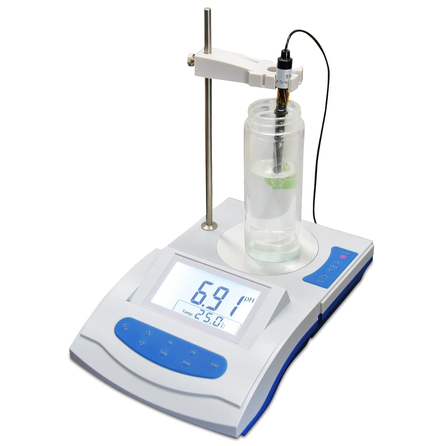 AMTAST Lab pH and Stirrer Combo Magnetic Stirrer Digital Lab pH Test Hot Plate, Stirring Bar Included