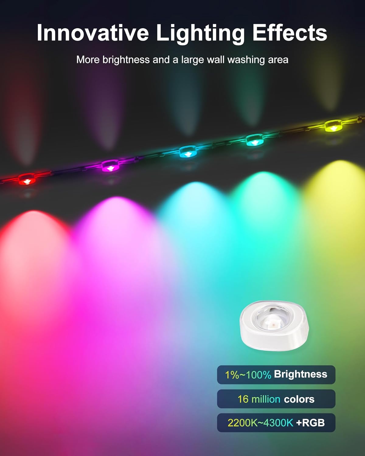 Permanent Outdoor Lights for House, 100ft Smart RGBIC Outside Lights with 72 Scene Modes, IP67 Waterproof Eaves Lights for Christmas All Holiday Decorations, Work with Alexa, Google Assistant (