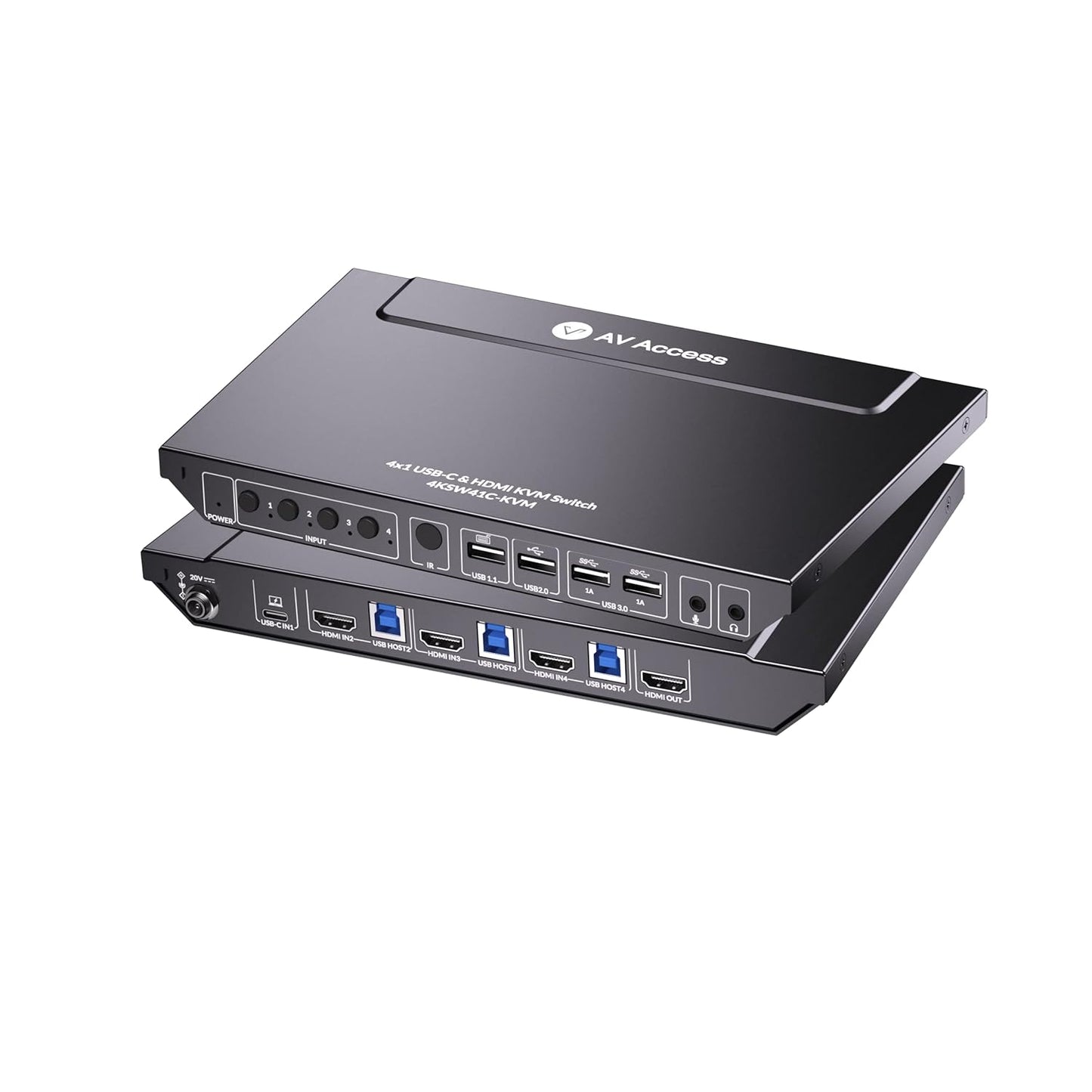 Experience High-Performance Dual Monitor Control: AV Access KVM Switch 4K@60Hz, 2K@144Hz, 1080P@240Hz - Connect 2 Computers, Ultrawide Screen Compatibility