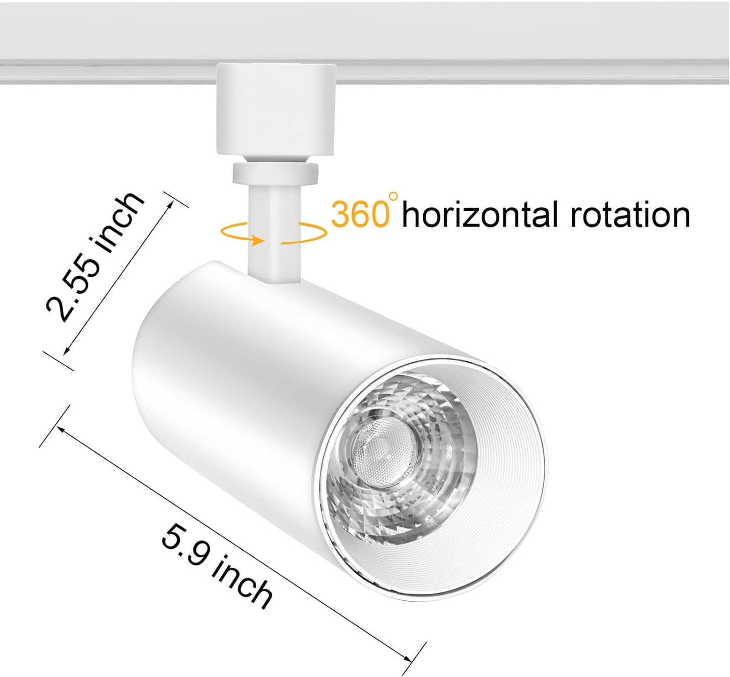 STEAIRE 15W H Track Lighting Heads Dimmable LED Track Light Heads Bright Rail Ceiling Spotlight Fixtures Accent Task, 3-Color 3000K 4000K 5000K,