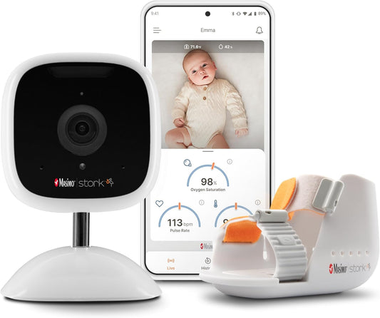 Masimo Stork Vitals - Smart Home Baby Monitoring System - Delivers Continuous Health Data for Your Baby (Stork Boot & Hub with Camera)