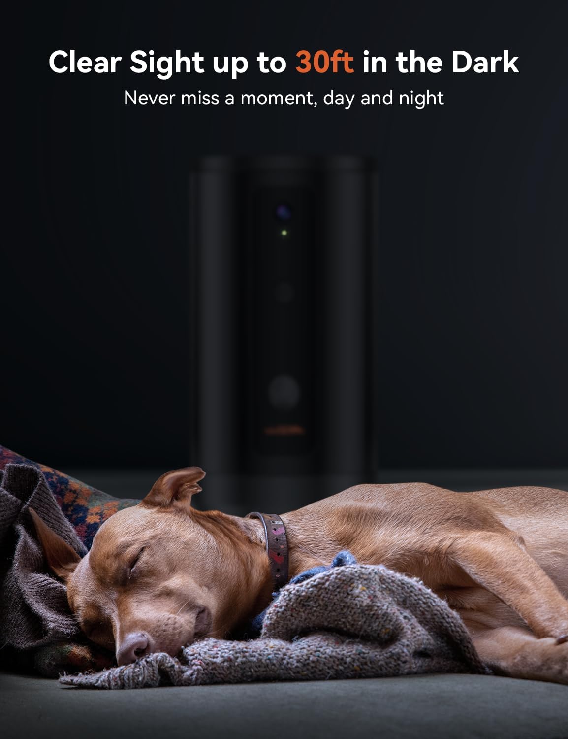 WOPET D100 5G WiFi Dog Camera, 300 Rotating Pet Camera Treat Dispenser with 165 Wide Angle View for Phone App Monitor Pets, 1080P HD, 2-Way Audio, Night Vision, No Monthly Fee