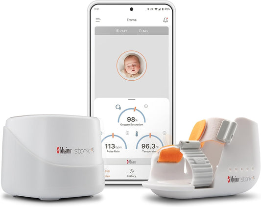 Masimo Stork Vitals - Smart Home Baby Monitoring System - Delivers Continuous Health Data for Your Baby (Stork Boot & Hub)