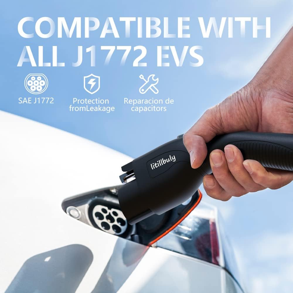 Level 2 Electric Vehicle (EV) Charger(16-32Amp, 110-240V, NEMA 14-50PNEMA 5-20P),Indoor/Outdoor Portable EVSE Electric Vehicle Charger,Compatible with J1772 EVs