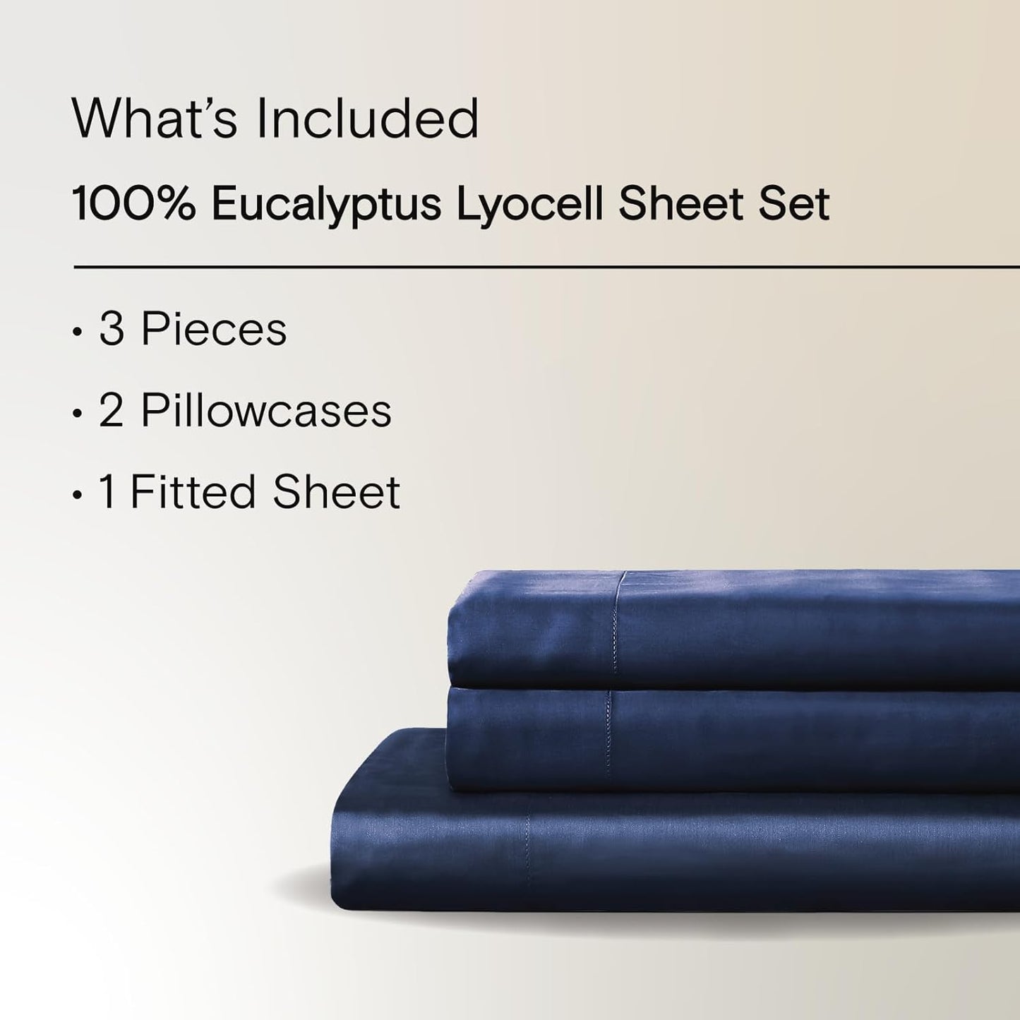 Sijo Premium 100% Austrian Eucalyptus Lyocell Tencel Sheet Set, Softer Than Silk, Architectural Digest 2022 Best Cooling Sheets Award Winner - 3pc (Sapphire, Cal King - 3 Piece with No Flat Sheet) (Sapph