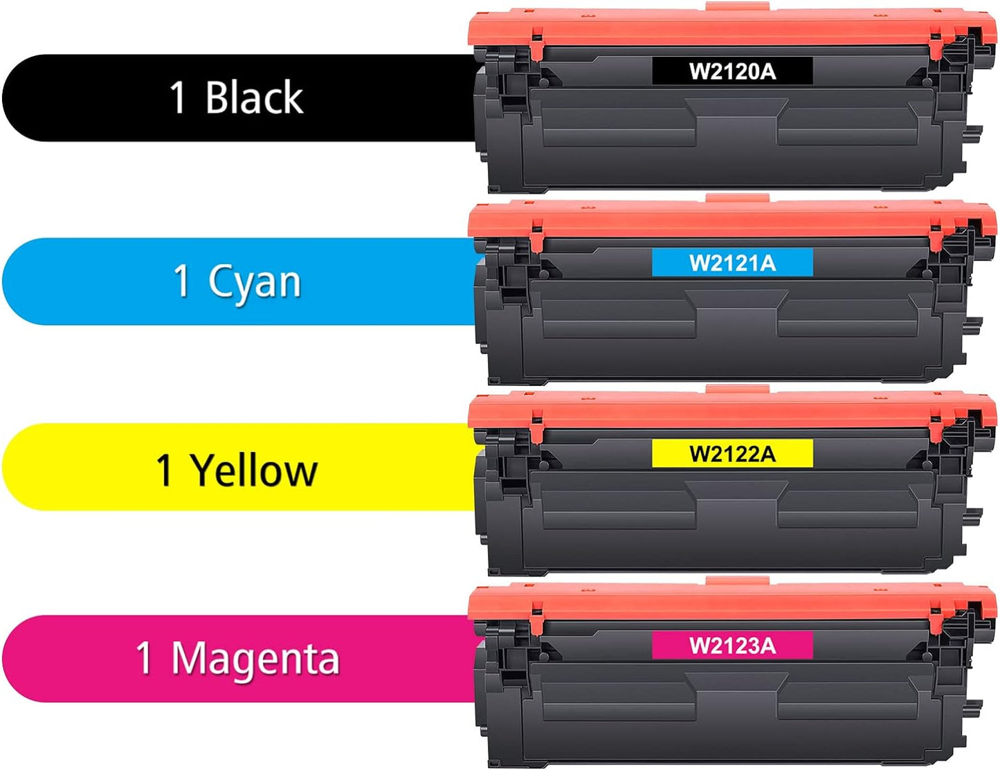 212A Toner Cartridge 4 Pack Compatible Replacement for HP 212A 212X W2120A W2120X for HP Color Enterprise M555dn M554dn M555x MFP M578f M578dn Flow MFP M578c M578z Printer (Black Cyan
