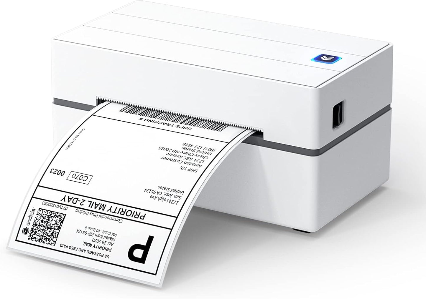 MUNBYN Shipping Label Printer, Thermal Shipping Label Printer for Shipping Packages - Off White