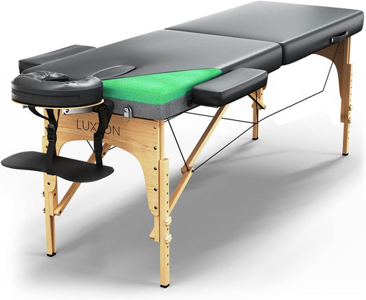 Luxton Home Premium Foam Massage Table - Easy Set Up - Foldable & Portable with Carrying Case